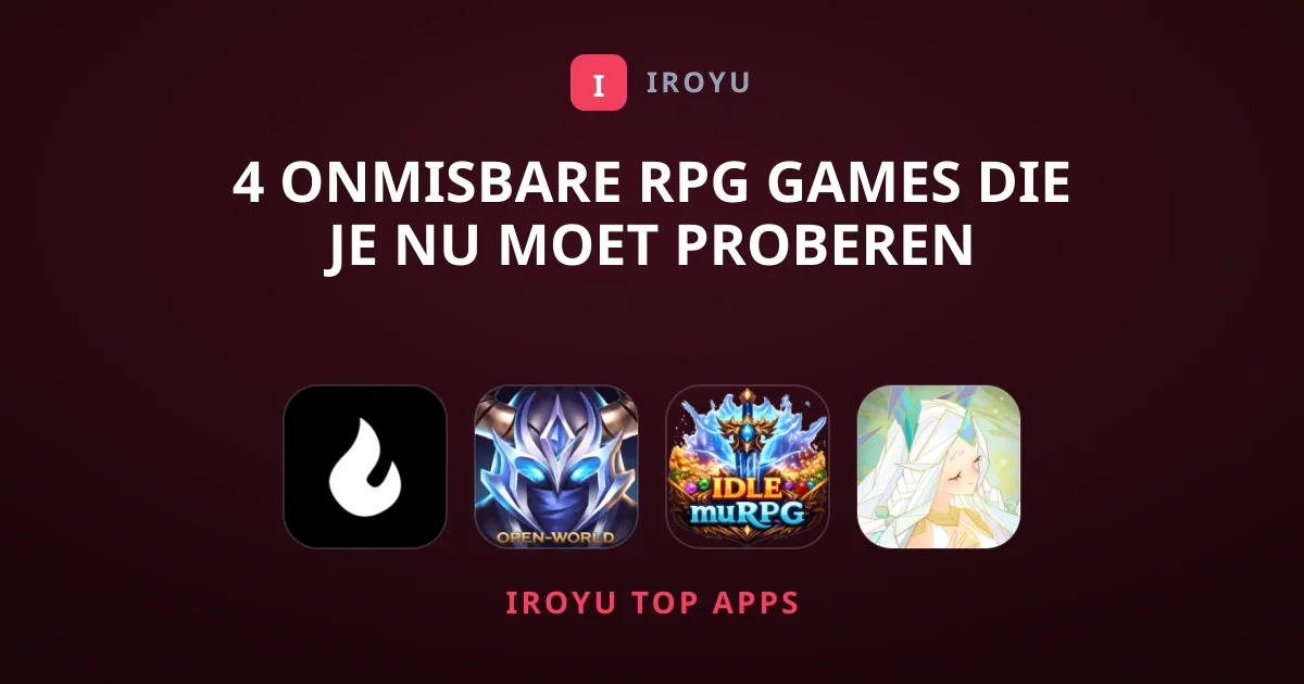 4 Onmisbare RPG Games Die Je Nu Moet Proberen